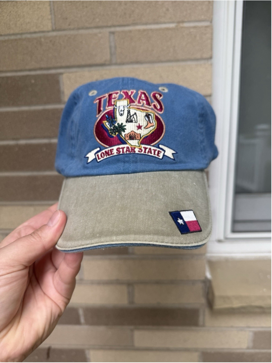 Unbranded Other - VTG Denim Texas Strapback Hat Embroidered Blue The Lone Star State NWOT